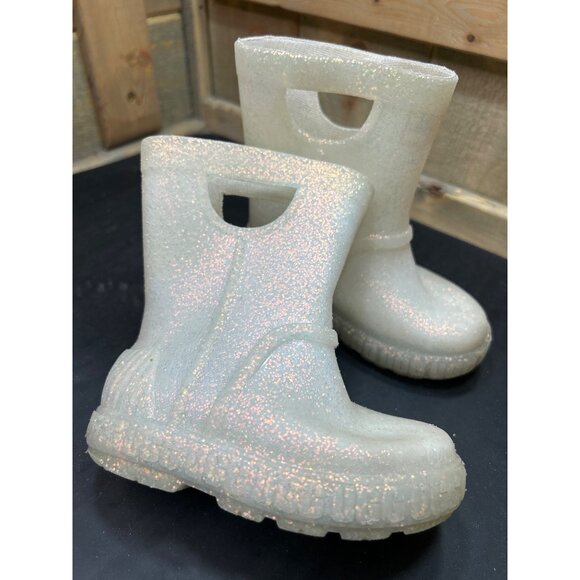 Girls Size 6 UGG Drizlita Glitter Boots Pearlized Sparkle Waterproof Slip-On - Picture 3 of 10
